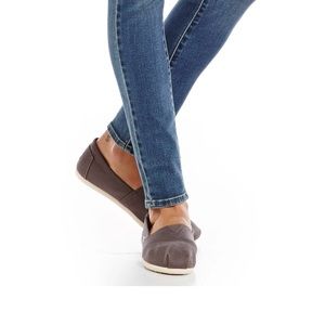 TOMS Grey Slip Ons